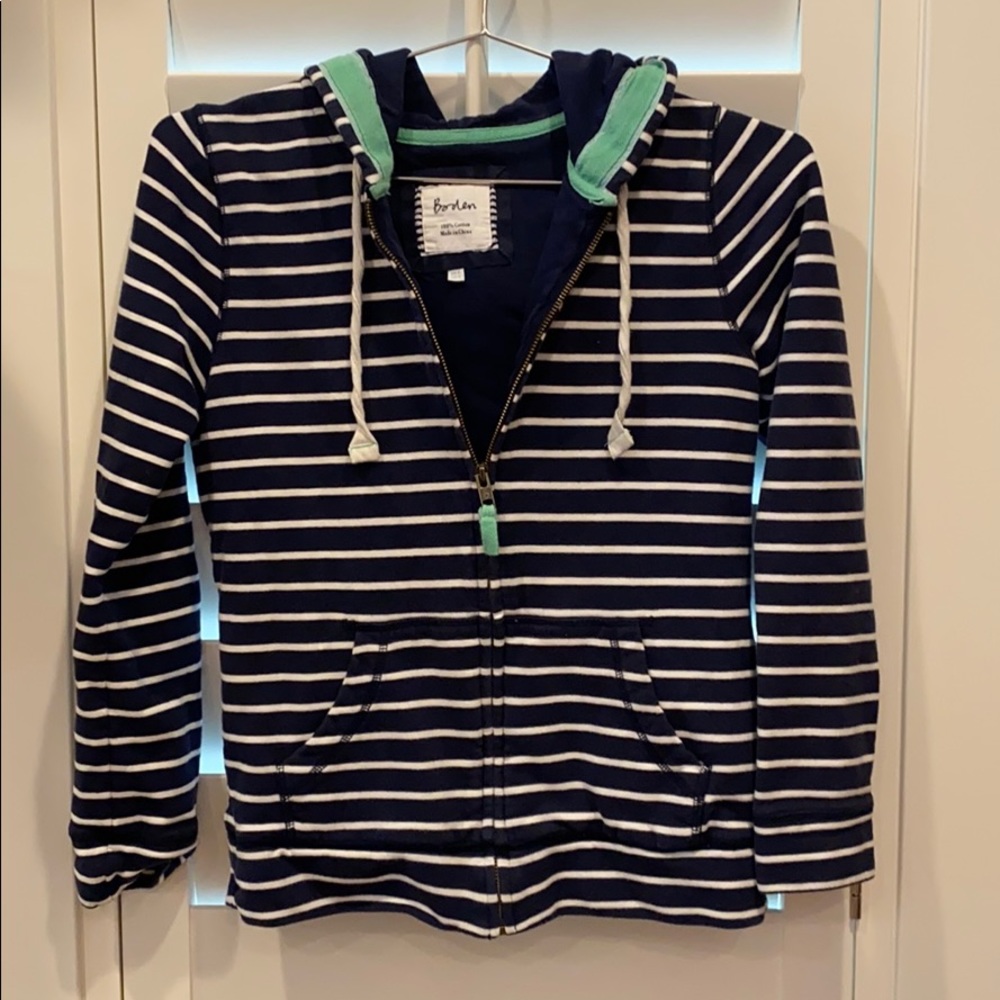 Women's striped hoodie jacket